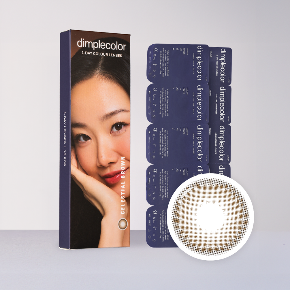 Celestial Brown Daily Colour Contact Lenses | Dimple Color