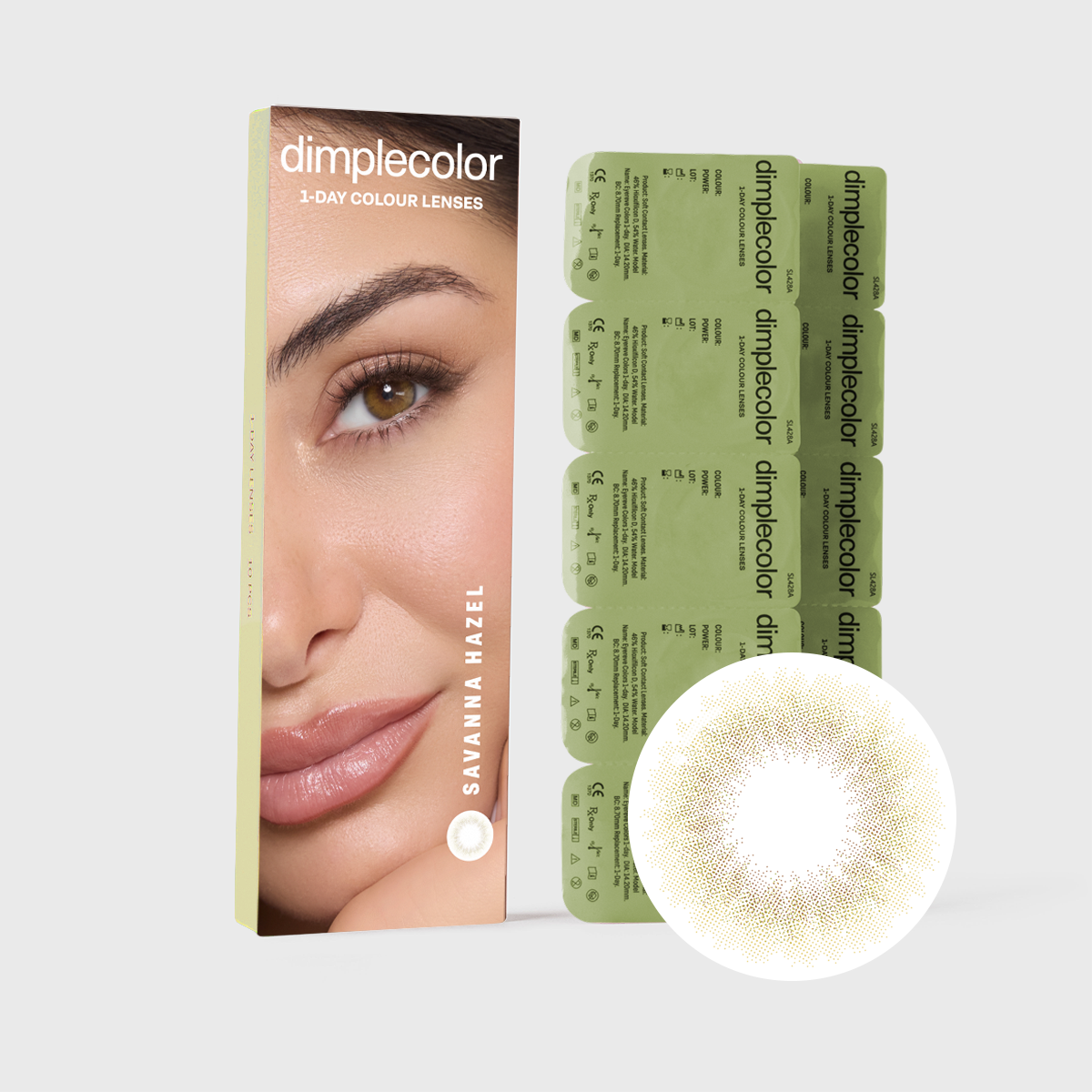 Savanna Hazel Daily Color Contact Lenses | Dimple Color